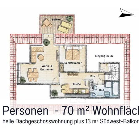 Casa Ueberall - Ruhige Dg-ferienwohnung Fuer 2 Erwachsene In Burg - Balkon Mit Abendsonne, Hochwertige Ausstattung, Ueberdachter E-bike-stellplatz, Naehe Zur Altstadt & Restaurants *