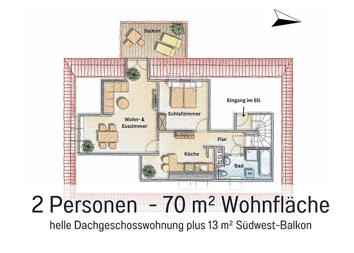 Casa Ueberall - Ruhige Dg-ferienwohnung Fuer 2 Erwachsene In Burg - Balkon Mit Abendsonne, Hochwertige Ausstattung, Ueberdachter E-bike-stellplatz, Naehe Zur Altstadt & Restaurants *
